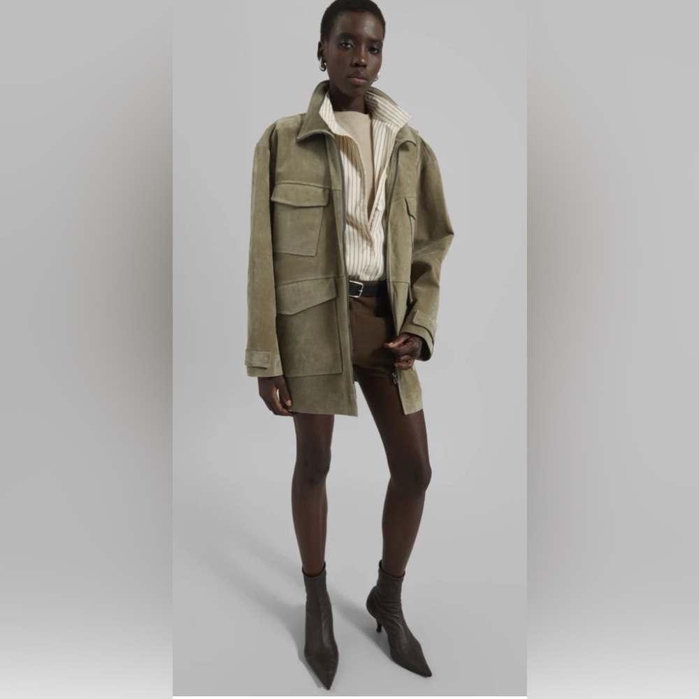 The Frankie Shop Khaki Utility Jacket